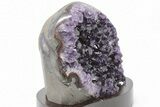 4.7" Amethyst Cluster With Wood Base - Uruguay - #199989-1